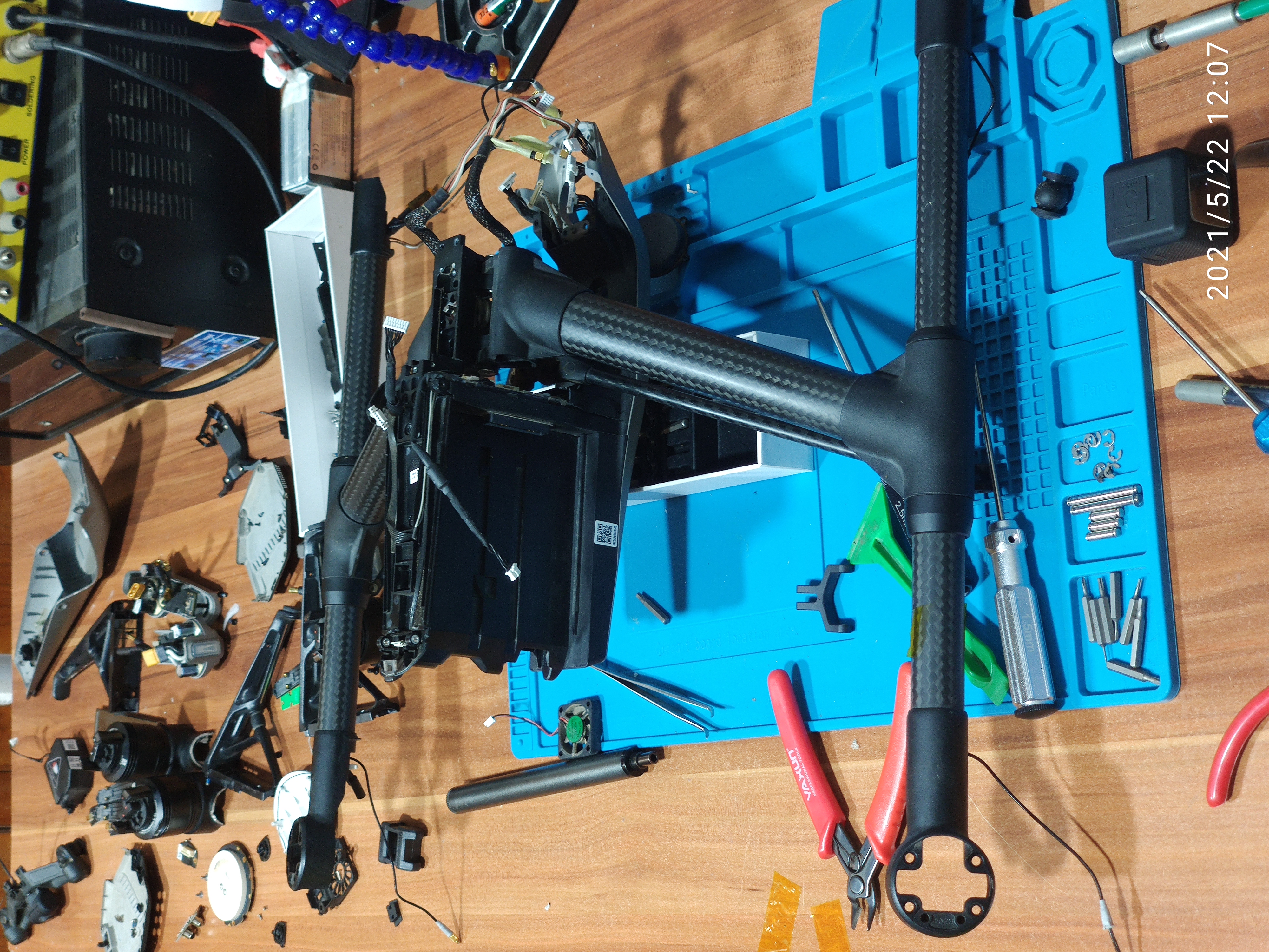 Full drone teardown for rebuild